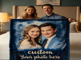 Custom Photo Blanket Personalized Fleece Throw 350gFlannel Same-Day Shipping Perfect Gift for 07244153