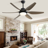 ZNTS 54 Inch Indoor Ceiling Fan With Dimmable Led Light ABS Blades Remote Control Reversible DC Motor For W934P246817