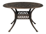 90*90*75cm Round Top Courtyard Cast Aluminum Table Bronze 20841145