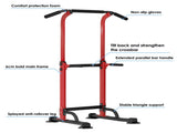 Adjustable Pull Up Bar & Dip Station - 10 Height Settings, 400LBS Capacity, Multifunctional Home Gym 02643373