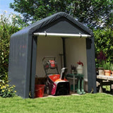 8' x 6.5' Portable Motorcycle Outdoor Storage Shelter,Crafted from 180G PE 16657945
