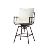 Outdoor Patio Swivel Bar Stool Height Adjustable Barstool with Cushions 54036.00BCOP