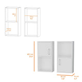 ZNTS White 2 Bathroom Medicine Cabinets with Open Shelf B062P175072