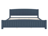 King Size Platform Bed, Solid Wood Platform Bed with Support Slats and Strong Structure, No Box W1580P542617
