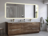 48x32in Frameless bathroom mirror with light, LED backlit mirror, tri-color dimming, anti-fog W2709P268893