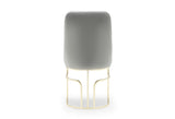 Emrald Modern Style 2PC Dinning Chairs made with wood and Gold Legs Gray B009P298423