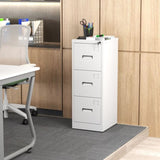 3 Drawer Metal Vertical File Cabinet with Lock and Card Slot Office Home Vertical File Cabinet for T2398P342716