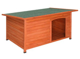 Waterproof Wood Dog House Pet Shelter Natural Wood Color L 86988362