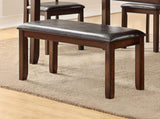 Classic Style 6pcs-Dining Set Rectangle Table 4 Side Chairs And Bench Dining Room Furniture MDF HS00F2547-ID-AHD