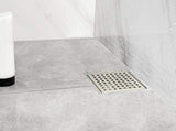 6 Inch Square Shower Drain with Removable Square Patterned Grate, 304 Stainless Steel with Flange 49499527