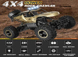 2026 2 Batteries 112 Rock Crawler Rechargeable Off Road Truck 4WD , golden Metal Shell LED 70580711
