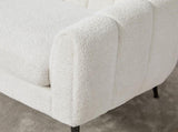 50.2'' Wide Upholstered Chenille Mini Loveseat Accent Couch, Modern Glam Small Settee with Metal W3118P397104
