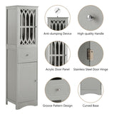 ZNTS Tall Bathroom Cabinet, Freestanding Storage Cabinet with Drawer and Doors, MDF Board, Acrylic Door, WF289427AAG