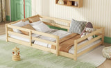 Twin Size Bed, Montessori Bed with Fence, Kids Montessori Bed Twin Size, Wood Montessori W1820P331919