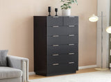 Black P2 Particle Board and Density Board 7241141cm Wavy Pattern Drawer Front Six-Level Seven-Drawer 52145861