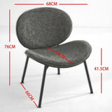 Mid-Century Modern Shell Chair Single Side Chair Tripod,Orange fabric Lounge Chair in Walnut Finish W1143P214258