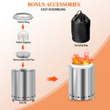 7.1*7.1*9.7in smokeless fire pit 43126159