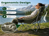 Oversized Heavy Duty Camping Chair, 500 lbs Capacity, Foldable Outdoor Seat with Cup Holder & Side 92230334