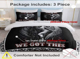 3pcs Soft and Comfortable Death and Angel Print Duvet Cover Set for Bedroom and Guest Room 32358203