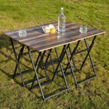 No Assembly Required TV Trays for Eating Set of 4 with Stand,Folding Snack Tray Table Set,Folding TV W2167P164302