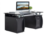 1 Cabinet Door 3 Drawers 2 Power Outlets Computer Desk P2 Particleboard Office Desk with 2 USB Ports 69233677