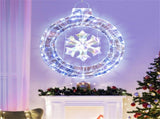 33 Inch Lighted Snowflake Wreath Christmas Decoration 68465668