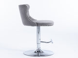 Furniture,Swivel Velvet Barstools Adjusatble Seat Height from 25-33 Inch, Modern Upholstered Chrome 49197082