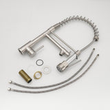 Commercial Kitchen Faucet with Pull Down Sprayer, Stainless Steel Single Handle Single Lever Kitchen W1932P224880