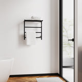 Heated Towel Rack with Top Shelf, 3-Bar Towel Wall MountedWarmer for Bathroom with Intelligent Touch T3177P305030
