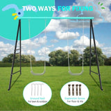 ZNTS Swing Stand Frame,Swing Set Frame for Both Kids and Adults,500 Lbs Heavy-Duty Metal A-Frame Backyard 69258151