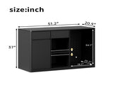 51.2" Modern Fluted Bar Cabinet with Fridge Compartment 88982162