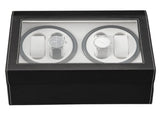 Black Leather Watch Winder Storage Auto Display Case Box 4 6 Automatic Rotation 53056422