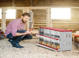 Chicken Nesting Boxes, 8 Compartment Metal Poultry Nest Box Wall Mount for Chickens Hens Ducks, Red 48265147