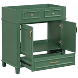 30'' Bathroom Vanity without Top,Solid Wood Frame Bathroom Storage Cabinet with Soft Closing N710P170784F