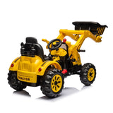 ZNTS Ride on Excavator, 12V Battery Powered Construction Vehicles for Kids, Front Loader with Horn, 2 W1629141773