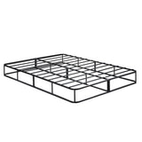 California King Mattress Foundation 1pc Black Metal Frame with Textured Fabric Cover B011P197732