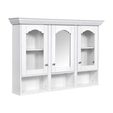 47" Wall Mounted Bathroom Cabinet with Mirror, Cabinet with 3 Adjustable Shelves and 3 Open N710P264268K