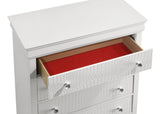 Blaze Modern Style 5-Drawer Chest Made with Wood in White B009P286633