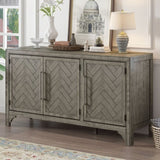 U_Style Designed Storage Cabinet Sideboard with MDFPine veneer , Adjustable Shelves, Suitable for WF531505AAE