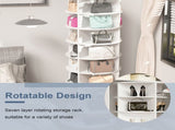 Rotating Shoe Rack Tower, 7-Tier Spinning Shoe Rack, Free Standing 360&deg Revolving Shoe Organizer, W2699P222574