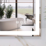 30x36 inch LED Bathroom Vanity Mirror Wall Mounted Adjustable White/Warm/Natural Lights Anti-Fog W708P176757