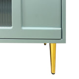 Accent Cabinet Lacquered Wooden Cabinet with 4 Glass Doors Sideboard Buffet Server Cabinet Storage W1435P170161