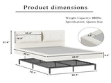 AirFrame Upholstered Bed Frame, a low, cloud-style bed frame with a double-layered upholstered W1162P549508