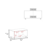 Patrick 36" Wide Coffee Table, Mobile, One Shelf, Rectangular, Living Room Black Wengue B070P254782