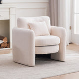 Round Corner Modern Dining Chair - Stylish Single Seat for Modern Spaces Beige W3206P298323