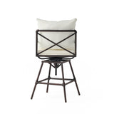 Outdoor Patio Swivel Bar Stool Height Adjustable Barstool with Cushions 54036.00BCOP