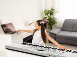 GEP-110 61 Key Lighting Keyboard with Piano Stand, Piano Bench, Built In 74222726