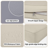 Cushion Covers for 7 Pcs Wicker Rattan Sectional Sofa, 14Pack Cushion Slipcovers Set W419P199031