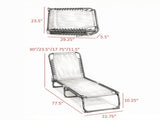 Purple Set of 2 Folding Chaise Lounge Chairs Sun Tanning Chairs for Beach Camping Outdoor 03963430