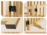 (6 Panel) Wooden Freestanding Dog Gates for The House,Dog Gates for Doorways, Stairs,Wood Dog Fences W2641P336052